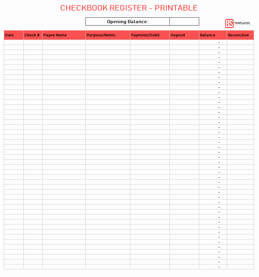 Check Register Template Excel Luxury Excel Checkbook Register Template