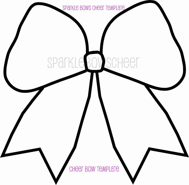 Cheer Bow Design Template Beautiful Cheer Bow Outline Template Sketch Coloring Page