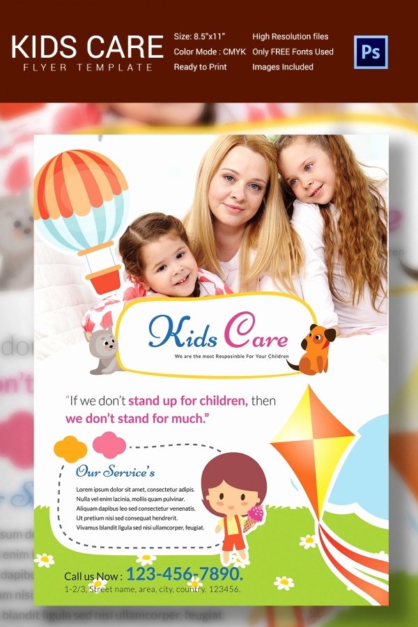 Child Care Flyer Template Inspirational Daycare Flyer Template 30 Free Psd Ai Vector Eps