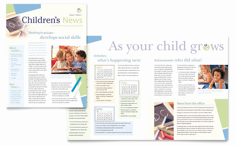 Child Care Newsletter Template Elegant Child Care &amp; Preschool Newsletter Template Word &amp; Publisher
