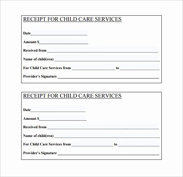 Child Care Receipt Template Beautiful Daycare Receipt Template – 12 Free Word Excel Pdf