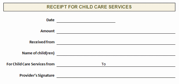 Child Care Receipt Template Fresh Child Care Receipt Template Free Basitting Invoice