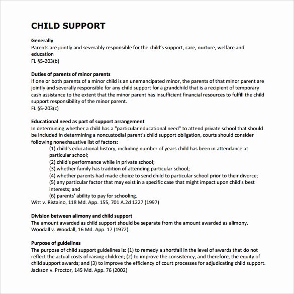 Child Support Agreement Template Luxury 8 Sample Child Support Agreements