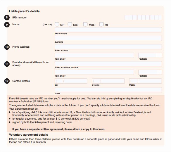 Child Support Agreement Template New 6 Sample Child Support Agreements