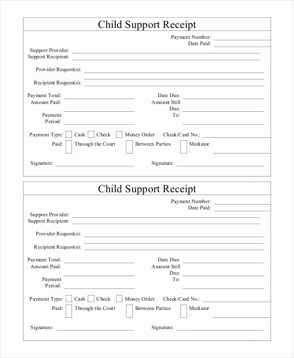 Child Support Receipt Template New 15 Receipt Templates