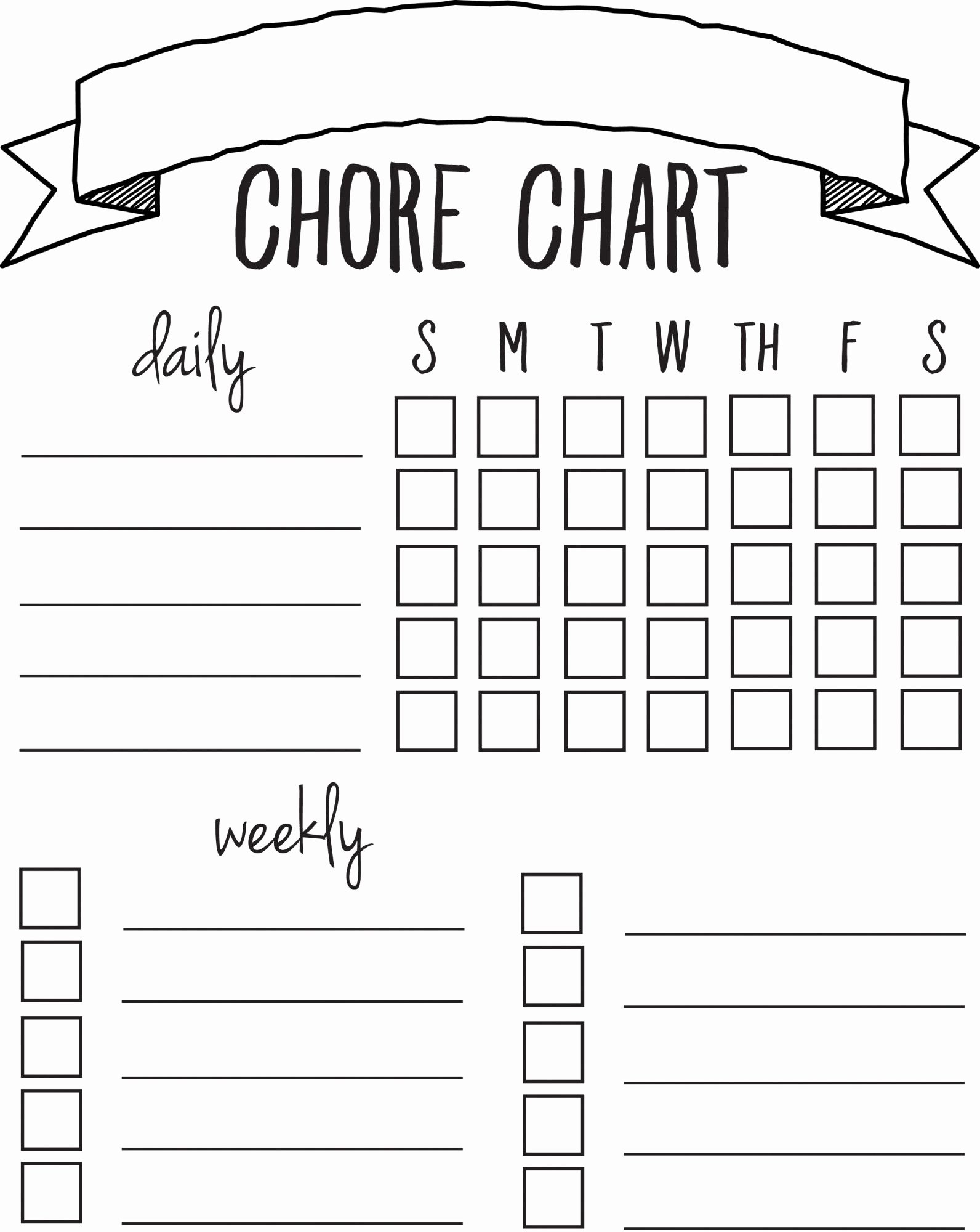 Children Chore Chart Template Awesome Diy Printable Chore Chart