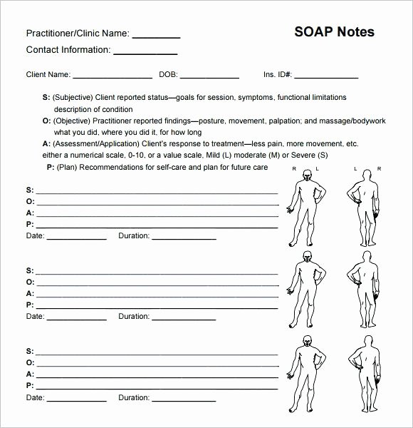 Chiropractic soap Notes Template Lovely Chief Plaint History Present Medical Med Conditions
