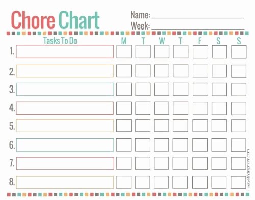 Chore Chart Template Word New Free Editable Printable Chore Charts