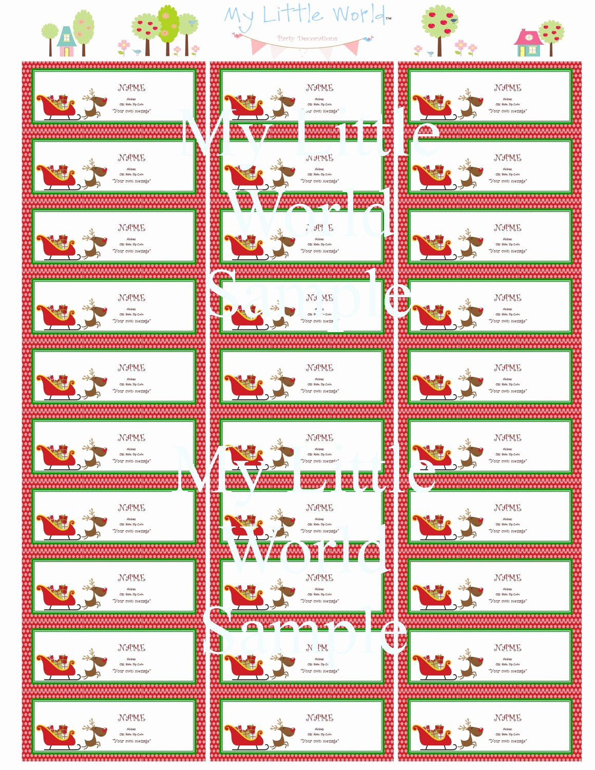 Christmas Mailing Labels Template New Return Address Labels Merry Christmas Address Labels Holiday