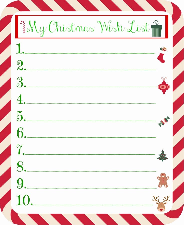 Christmas Wish List Template Awesome Best 25 Christmas List Printable Ideas On Pinterest