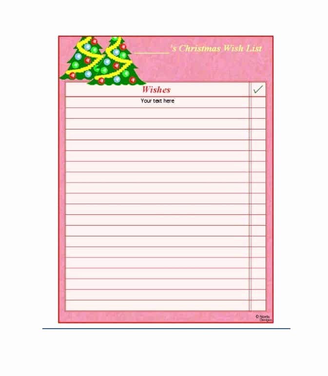 Christmas Wish List Template Fresh 43 Printable Christmas Wish List Templates &amp; Ideas