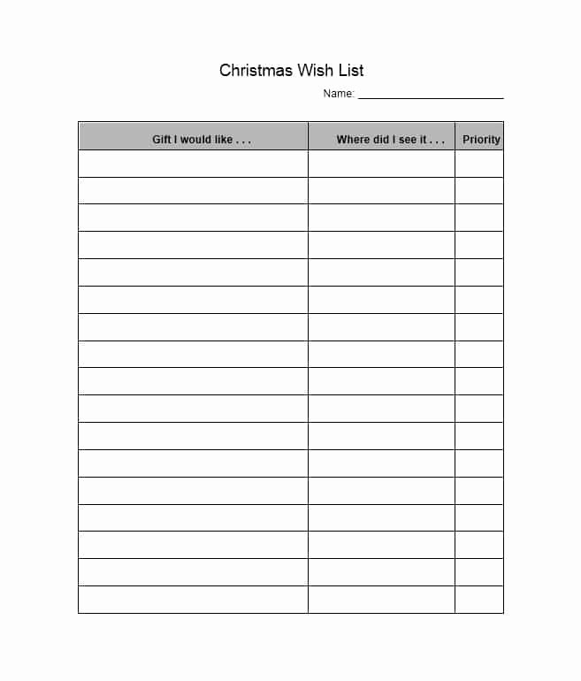 Christmas Wish List Template Lovely 43 Printable Christmas Wish List Templates &amp; Ideas
