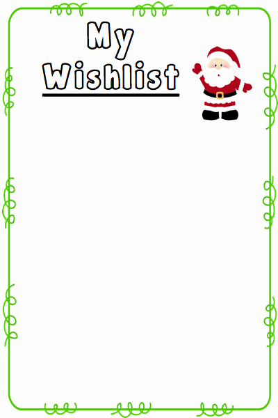 Christmas Wish List Template Unique Christmas Wishlist Templates Freebie