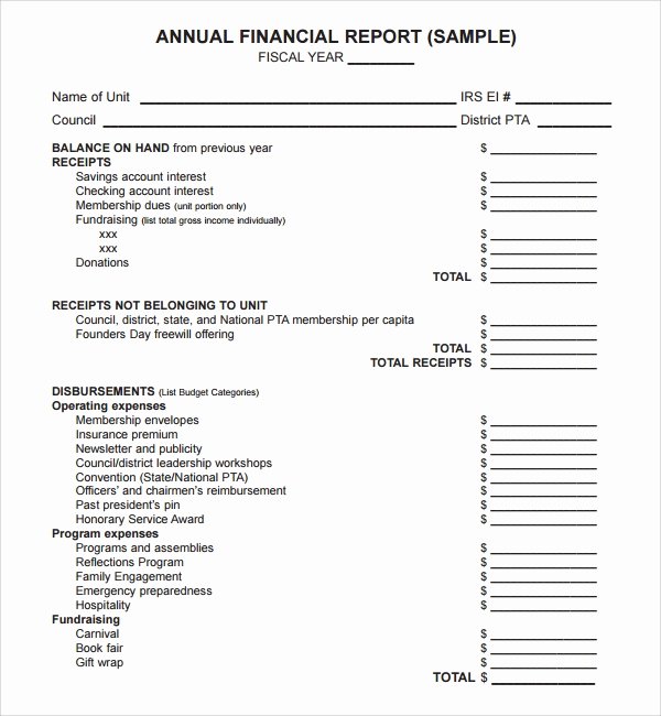 Church Annual Report Template New 10 Annual Financial Report Templates