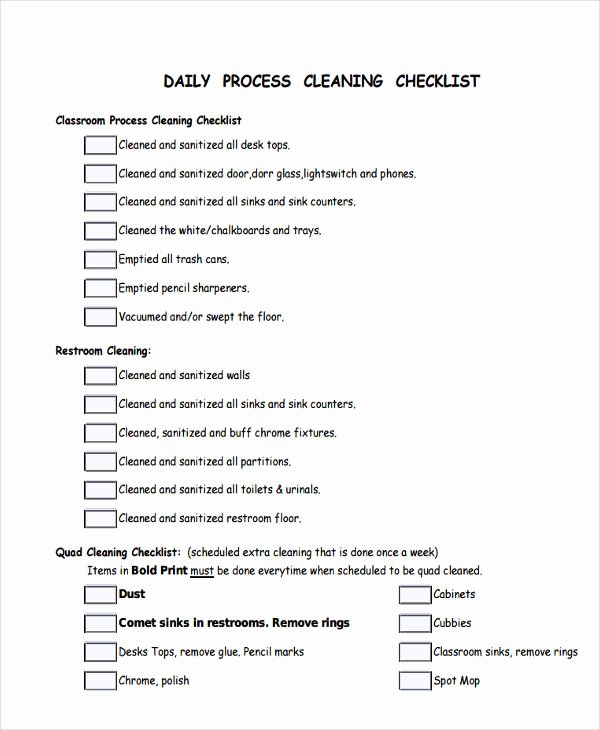 Church Cleaning Checklist Template Lovely 5 School Cleaning Schedule Templates 5 Free Word Pdf