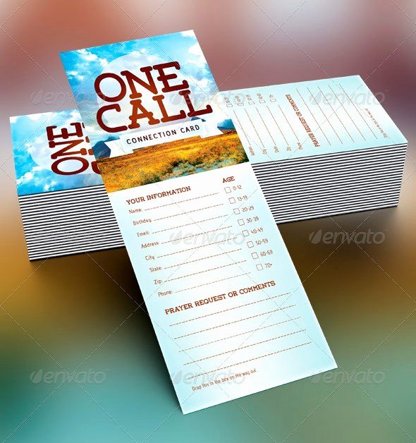 Church Connection Card Template Best Of 22 Church Connection Card Templates
