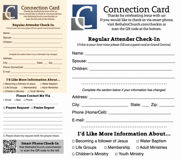 Church Connection Card Template Best Of Free Connection Card Template Churchmag