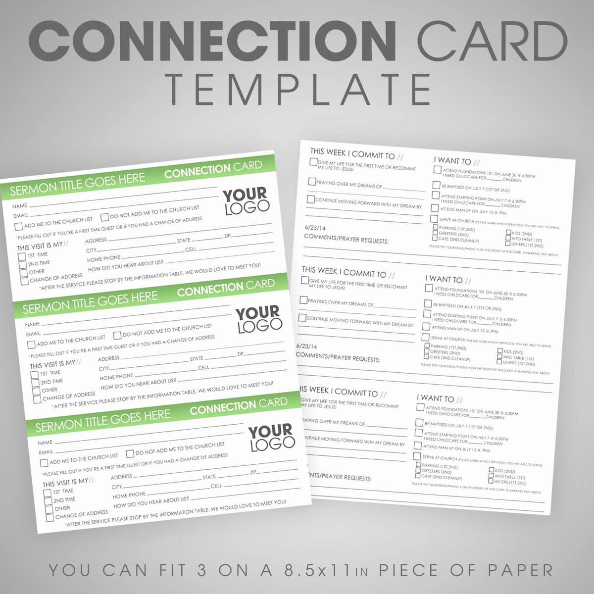 Church Connection Card Template Lovely Connection Card Template