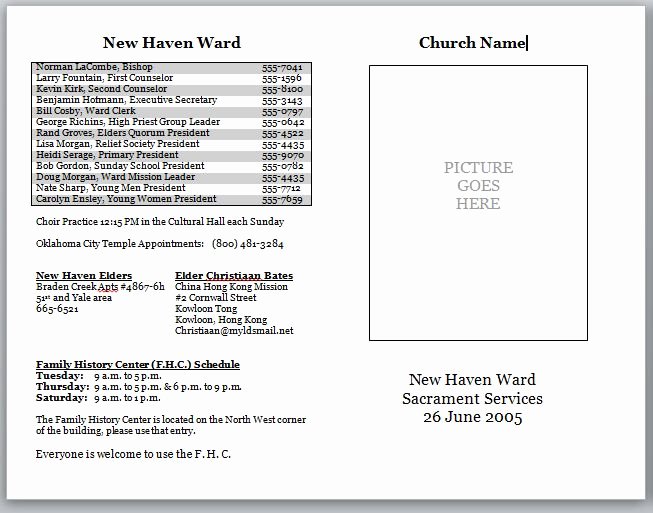 Church Program Template Word Elegant Church Bulletin Templates