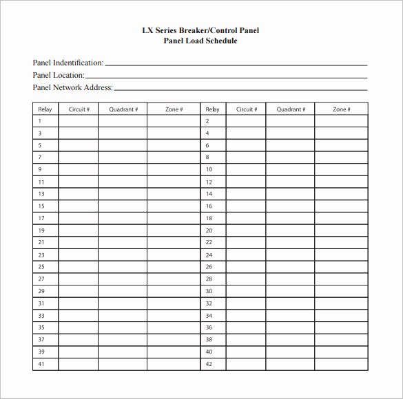 Circuit Breaker Directory Template Stcharleschill Template