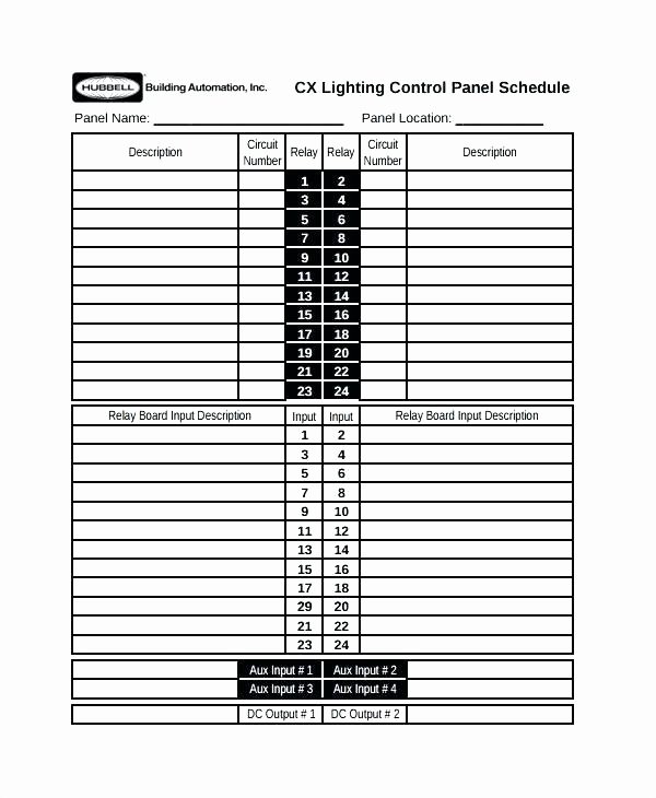 Circuit Breaker Directory Template Unique 97 Electrical Panel Schedule Template Word Daily