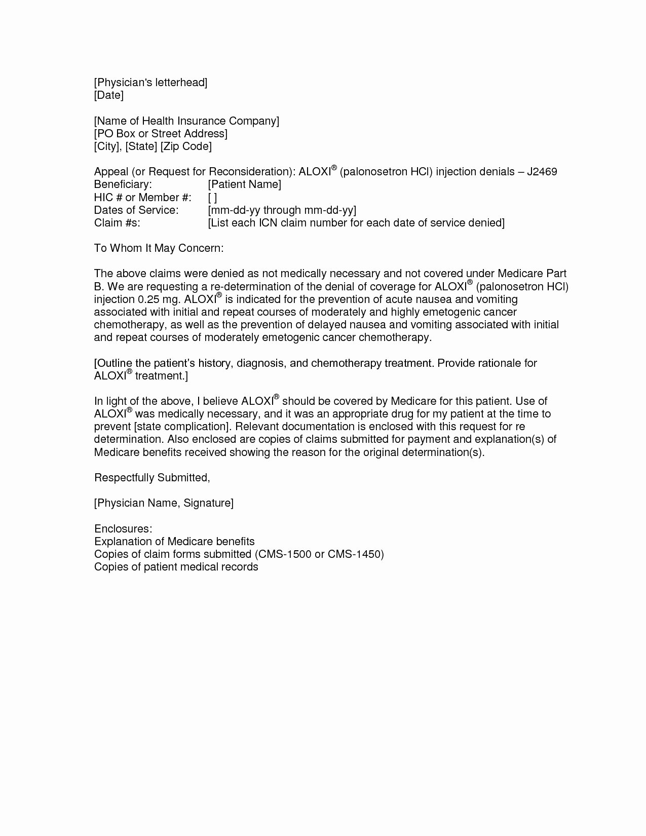 Claim Denial Letter Template Unique Best S Of Medical Appeal Letters Examples Medical