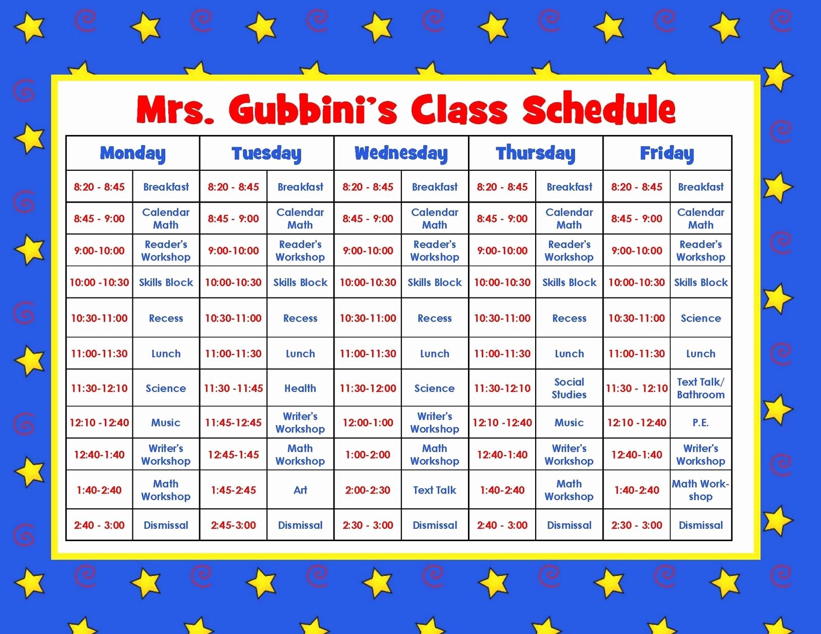 Classroom Daily Schedule Template Beautiful Aloha Kindergarten Daily Schedule Linky Party