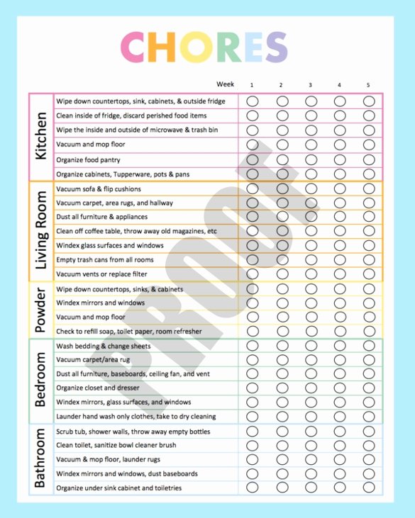Cleaning Checklist Template Word Elegant Cleaning Checklist Template 35 Word Excel Pdf