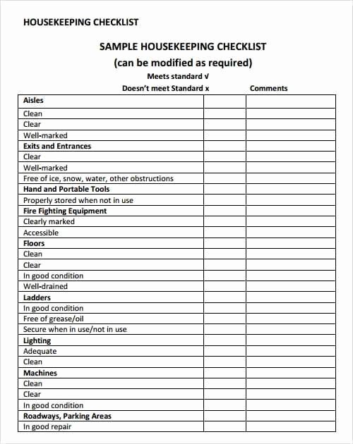 Cleaning Checklist Template Word Unique 13 Checklist Templates Word Excel Pdf formats