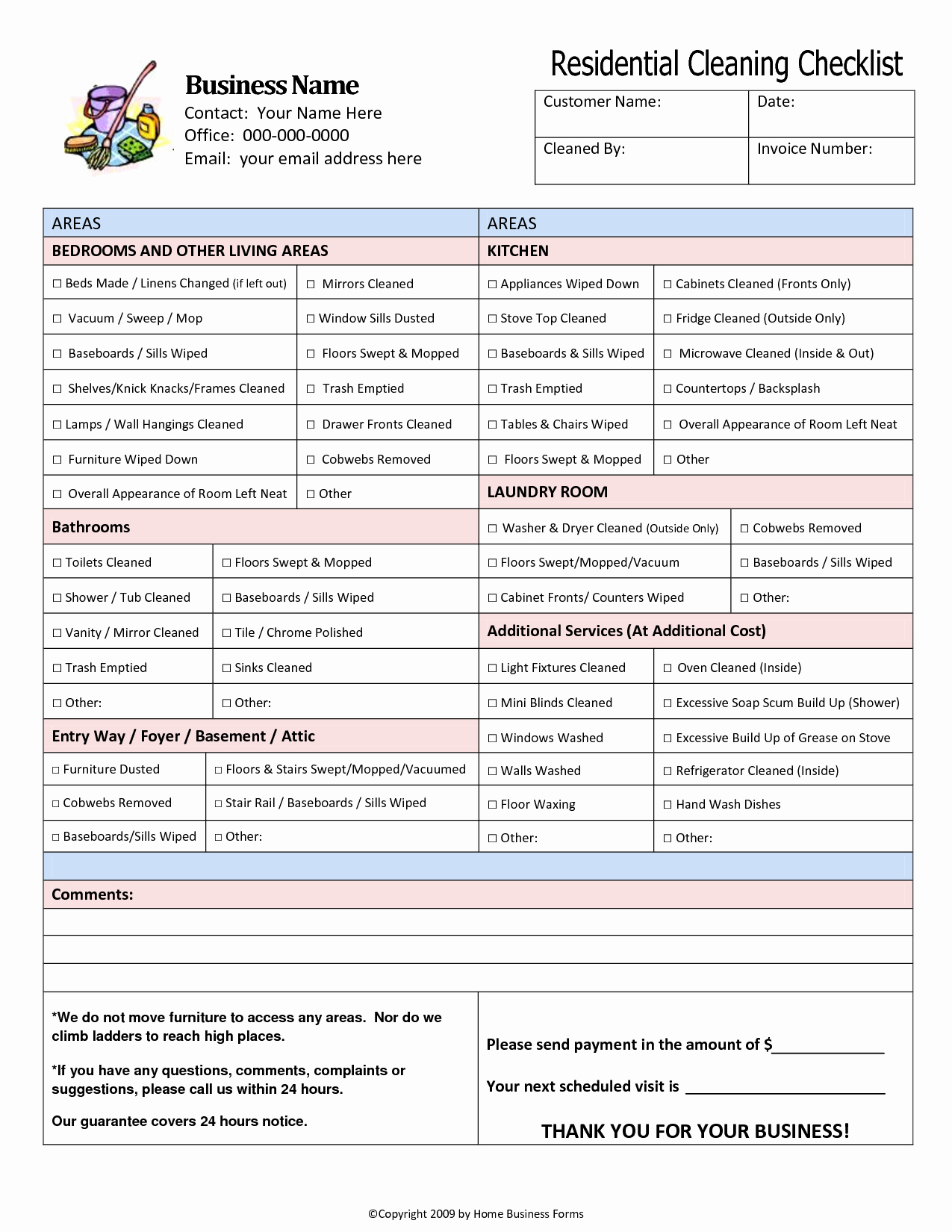 Cleaning Service Checklist Template Best Of 9 Best Of Maid Service Checklist Printable House
