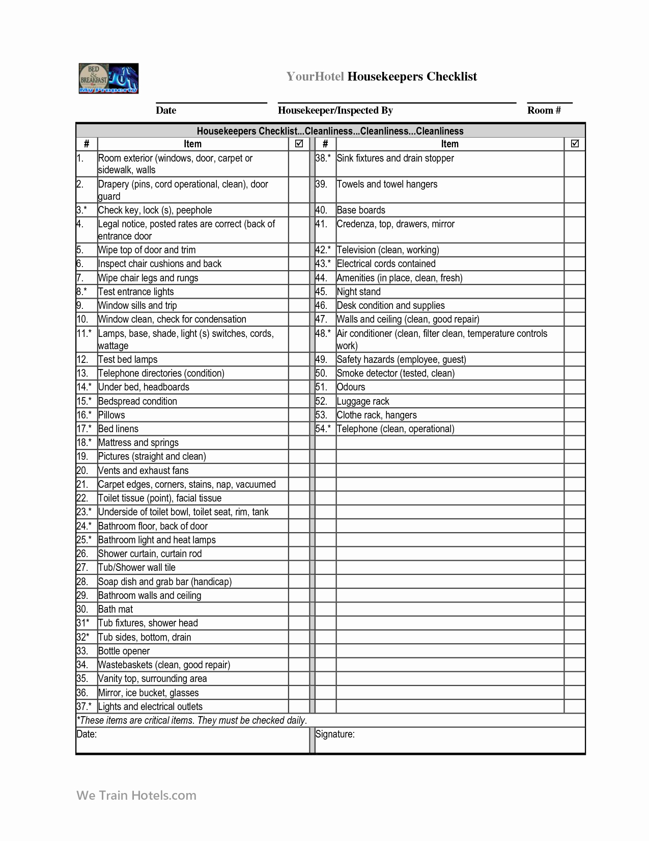 Cleaning Service Checklist Template Unique Hotel Room Cleaning Checklist