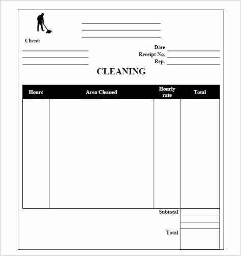 Cleaning Service Template Free Unique Cleaning Service Invoice Template Printable Word Excel