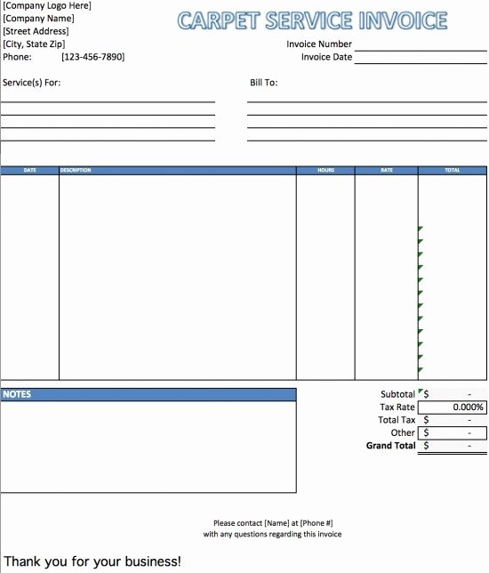 Cleaning Services Invoice Template Beautiful Free Carpet Cleaning Service Invoice Template