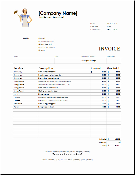Cleaning Services Invoice Template Luxury Pin by Alizbath Adam On Microsoft Excel Invoices