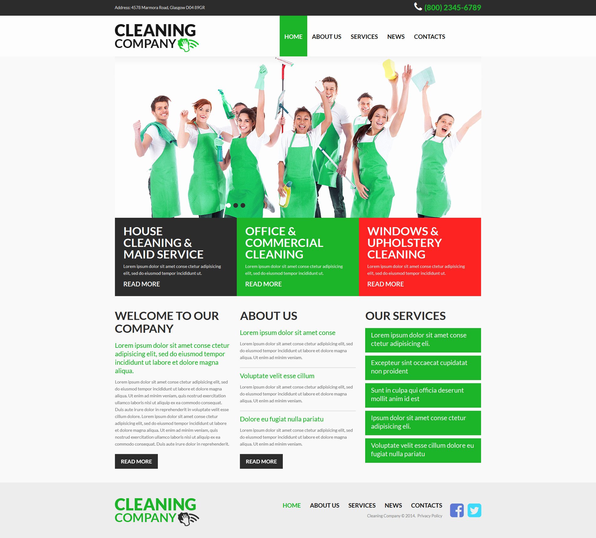 Cleaning Services Website Template Elegant Cleaning Services Joomla Template