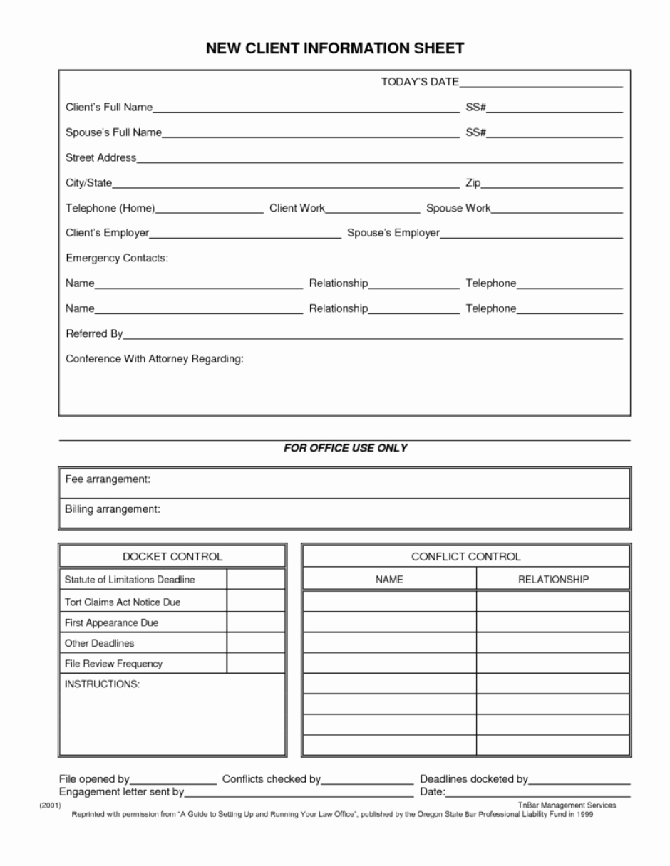 Client Information form Template Inspirational 8 Client Information Sheet Templates Word Excel Pdf formats