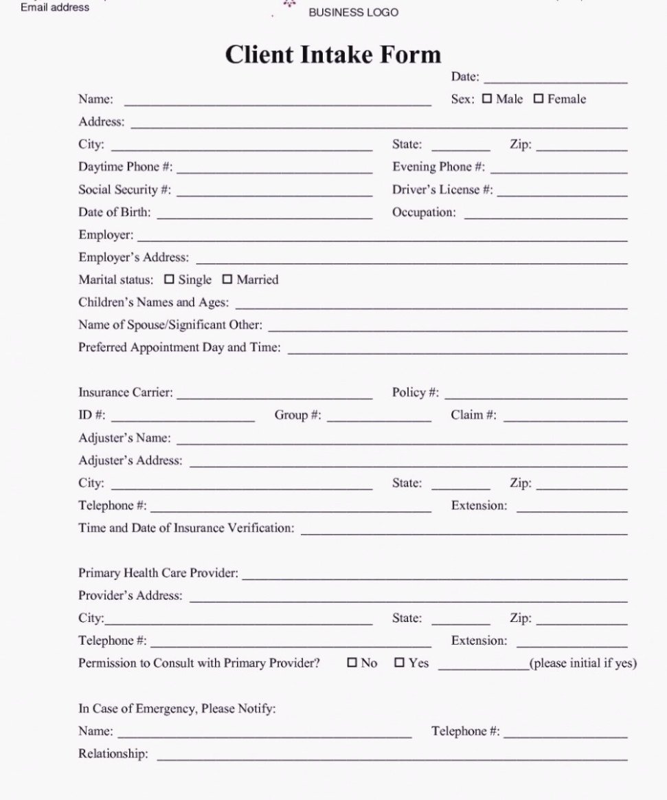 Client Intake form Template Fresh How to Leave Client Intake