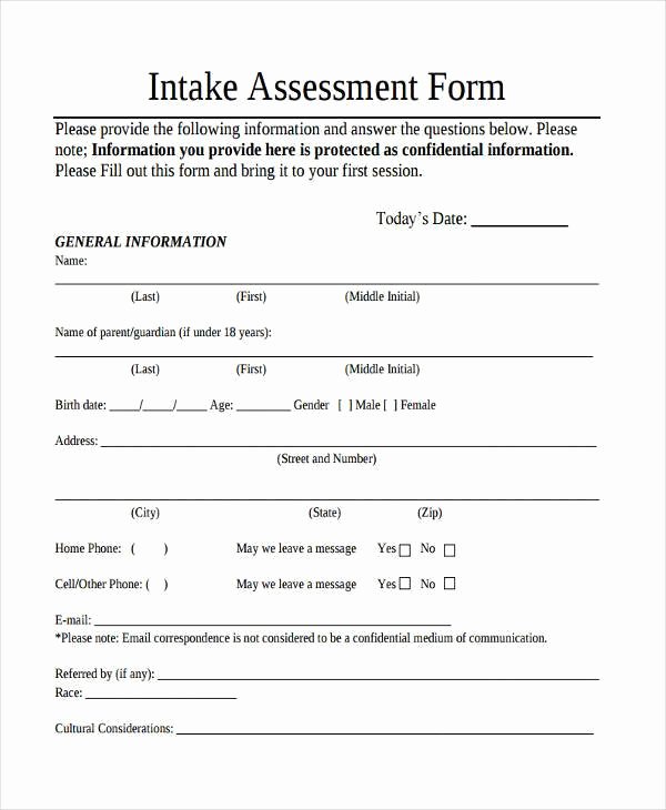 Client Intake form Template Lovely Intake assessment form Template Here S What No E Tells