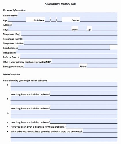 Client Intake form Template New Client Intake form Template