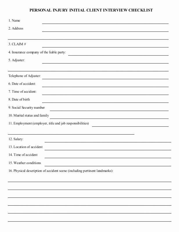 Client Intake form Template Unique Client Intake form Template