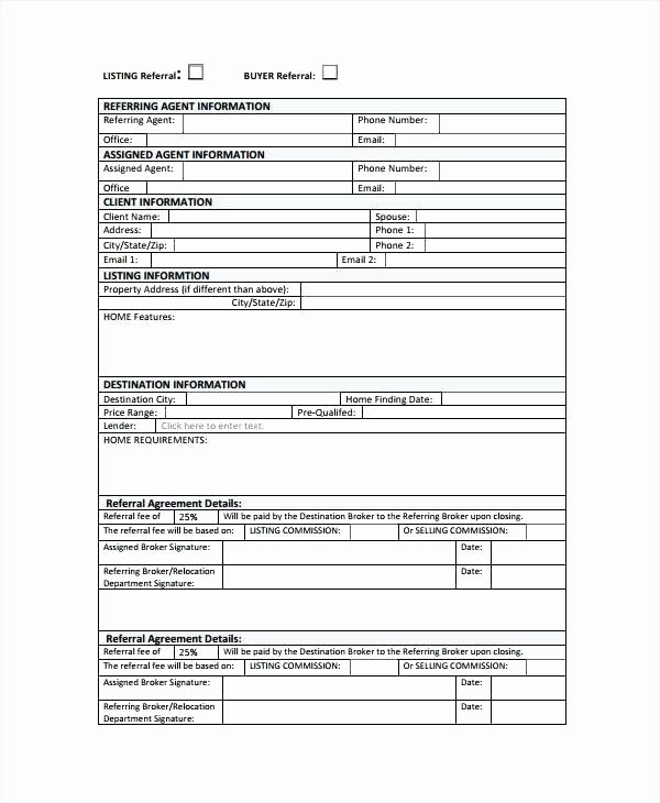 Client Referral form Template Awesome Template Customer Referral form Template Client Word