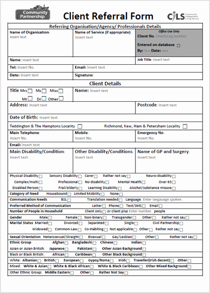 Client Referral form Template Beautiful Referrals