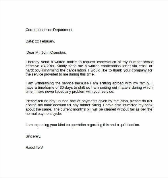 Client Termination Letter Template Awesome Client Termination Letter