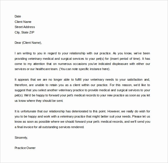 Client Termination Letter Template Best Of Termination Of Services Letter 9 Free Word Pdf