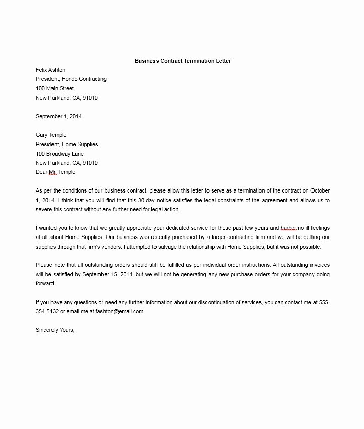 Client Termination Letter Template Fresh 35 Perfect Termination Letter Samples [lease Employee