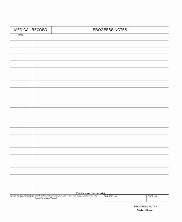 Clinical Progress Notes Template New 8 Progress Note Samples