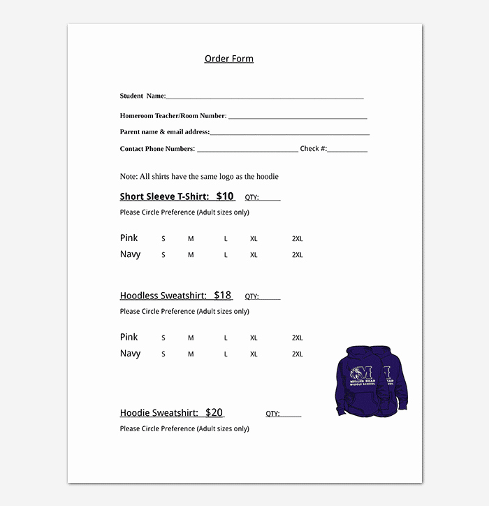 Clothing order form Template Awesome T Shirt order form Template 17 Word Excel Pdf
