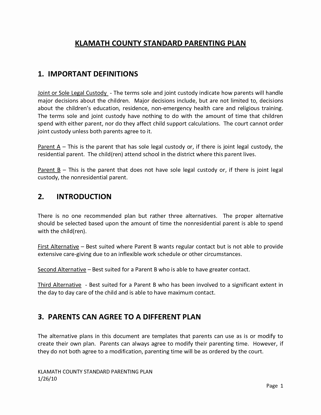 Co Parenting Agreement Template Luxury Template Parenting Plan Template Image Parenting Plan