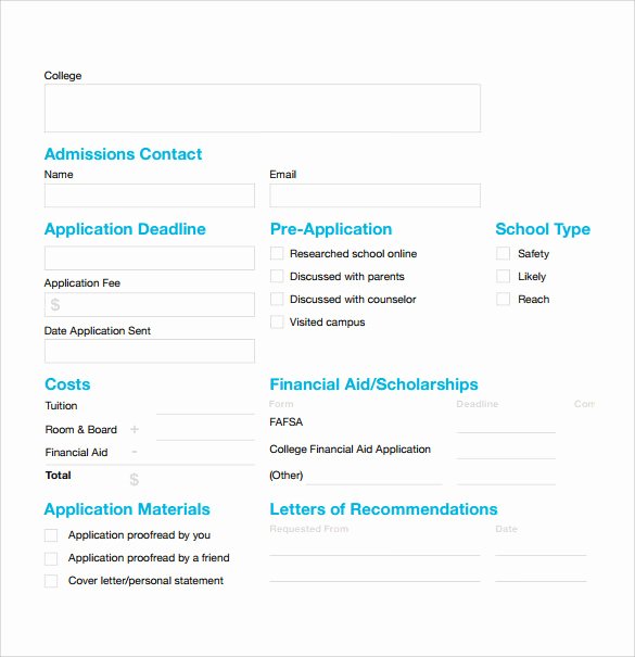College Application Checklist Template Beautiful 12 Sample College Checklist Templates