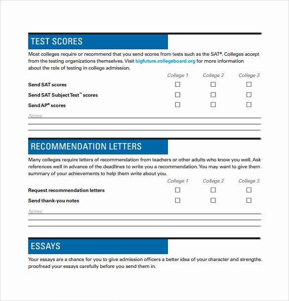 College Application Checklist Template Inspirational 12 Sample College Checklist Templates